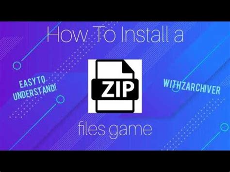 How To Install Zip Files Game Zarchiver Tutorial Youtube