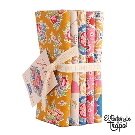 Pack Fat Quarters Tilda Jubilee Mustard Pink