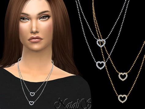 The Sims Resource Natalis Crystal Open Heart Necklace