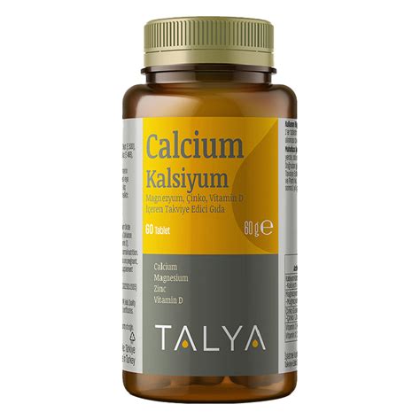 Talya Kalsiyum Magnezyum Çinko Vitamin D 60 Tablet Vitaminler