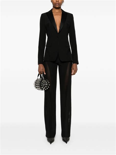 Philipp Plein Sheer Panelled Blazer Black Farfetch