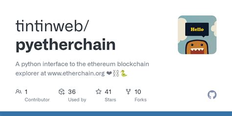 Github Tintinweb Pyetherchain A Python Interface To The Ethereum Blockchain Explorer At