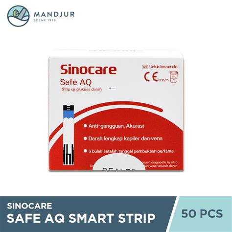 Jual Sinocare Safe AQ Smart Strip Uji Gula Darah 50 Pcs Tes Strip