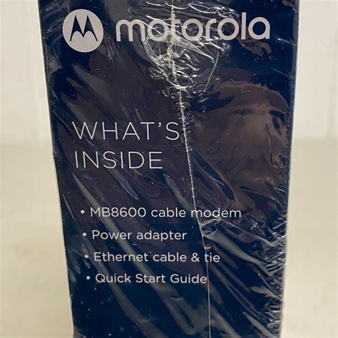 Motorola Docsis 3 1 Plus 32x8 Cable Modem Model Mb8600 6 000 Mbps New Sealed Ebay