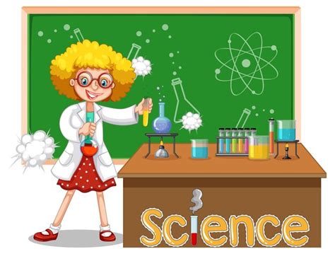 Female Science Teacher Cartoon