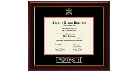 Gold Embossed Diploma Frame In Gallery Southern Illinois University At