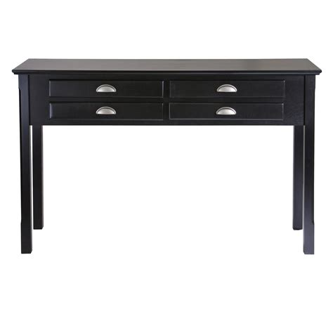 Winsome Wood Hall Table With 4 Drawers Black Amazon Ca Home