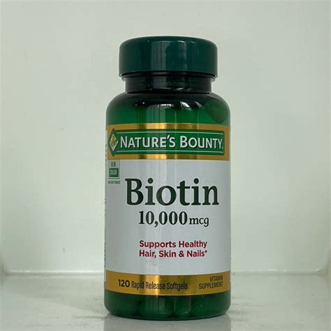 Nature s Bounty Biotin 10 000mcg 120 rapid release softgels วตามน