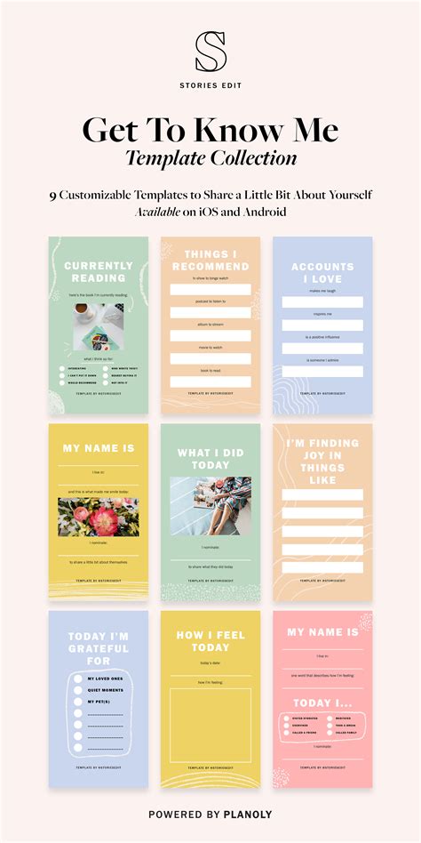 9 Free Get To Know Me Storiesedit Templates For Your Next Instagram Challenge