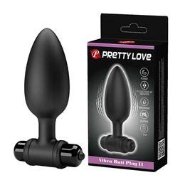 Plug Anal 10 Vibrações e Alça Pretty Love Vibra Butt II