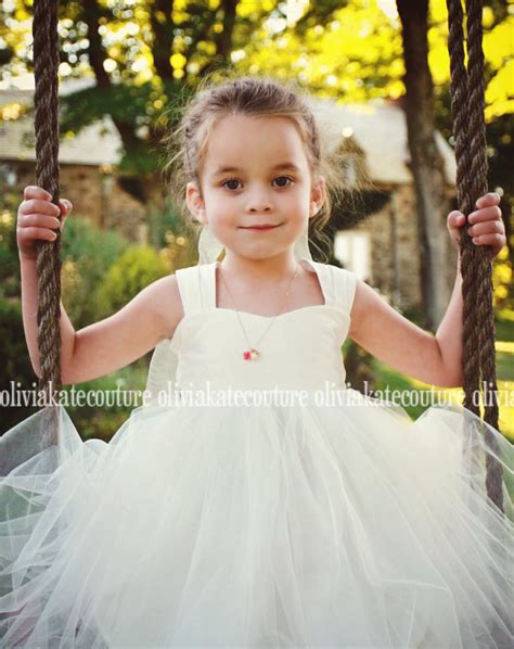 Flower Girl Dress Ivory White Etsy