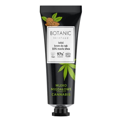 Botanic Skinfood Krem do rąk mleko migdałowe cannabis 30 ml