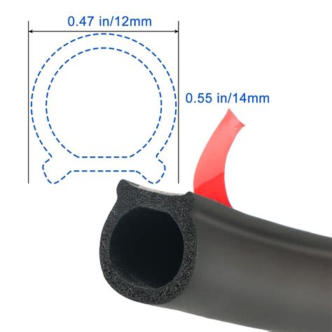 Car Door Rubber Weather Seal Hollow Strip Inch Universal Weatherstrip