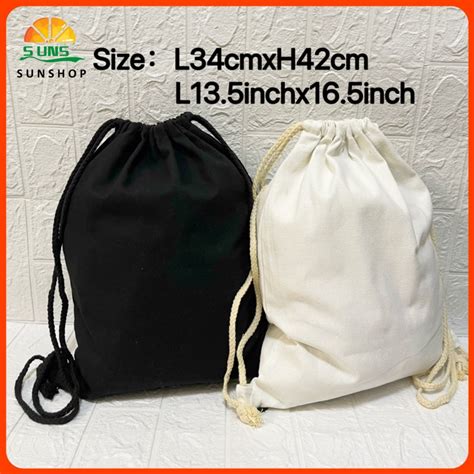 Pc Thick Canvas Katsa Drawstring Bag Back Pack String Bag Backpack Eco