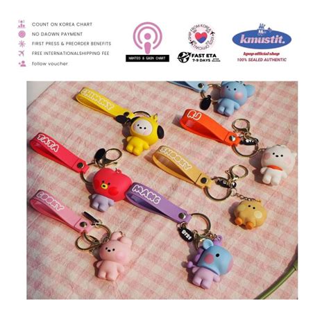 BT21 Minini Figure Keyring KMUSTIT KPOP Pre Order Benefits Free Gifts