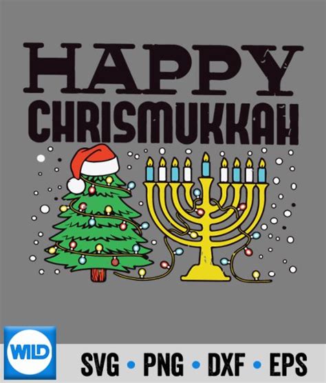 Chanukah SVG Happy Chrismukkah Hanukkah Chanukah Christmas Holiday