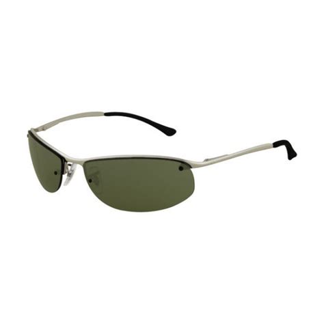 Ray Ban Rb3179 Top Bar Oval Sunglasses Gunmetal Frame Green Oval