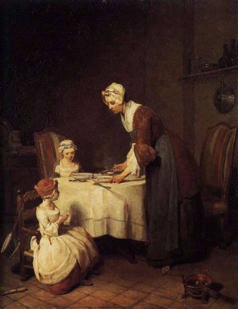 Jean-Siméon Chardin | Saying Grace (La Benedicite) (1740) | Artsy