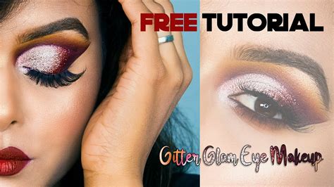 Glitter Glam Eye Makeup How To Do Glittery Smokey Eyeshadow Look