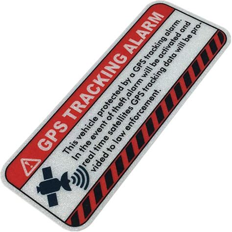 Warning Gps Tracking Car Stickers Anti Theft Alarm