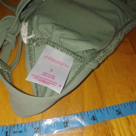 Xhilaration Swim Sage Green Crochet Swim Top Bralette Bikini Top