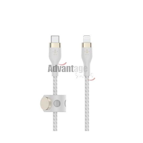 CABLE USB C A LIGTHING 3MT PRO FLEX BELKIN BLANCO