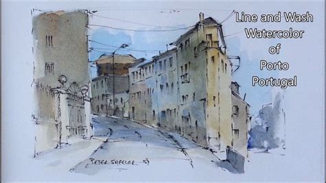 Pen And Wash Watercolor Demonstration Using A Pencil Sketch By Peter