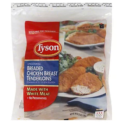 Tyson Frozen All Natural Uncooked Breaded Chicken Breast Tenderloins