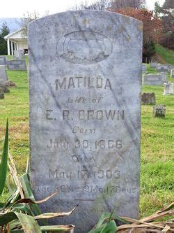 Matilda Mattie Absher Brown Find A Grave Memorial