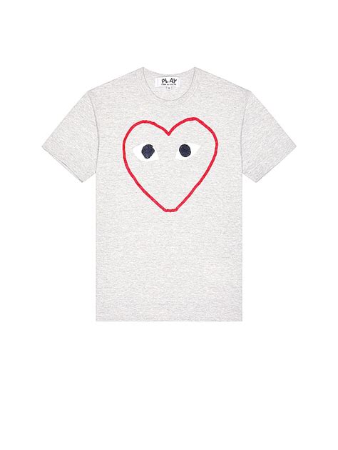 Comme Des Gar Ons Play Heart T Shirt Discount Cpshouston Net