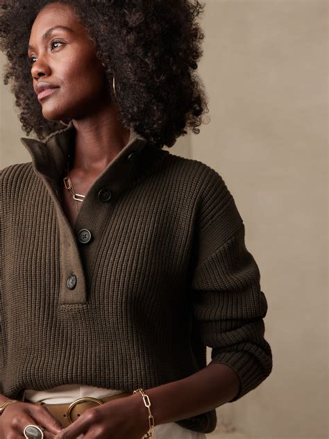 Mock Neck Sweater Banana Republic Factory