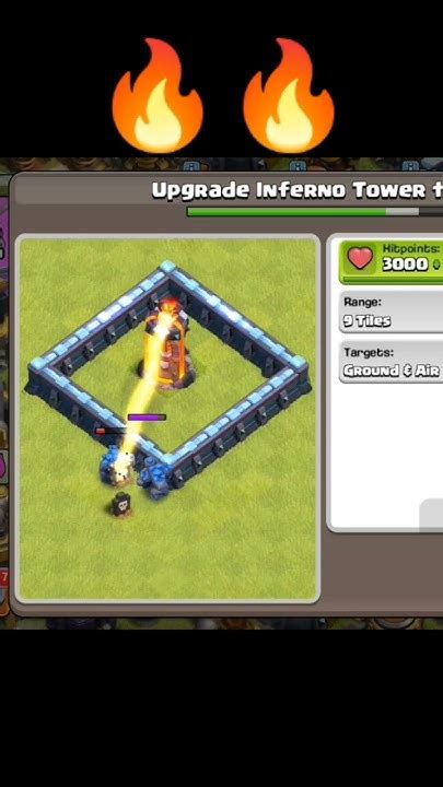 Inferno Tower🔥🔥☠😳lvl7 Coc Clashofclans Clashroyale Shorts Youtube