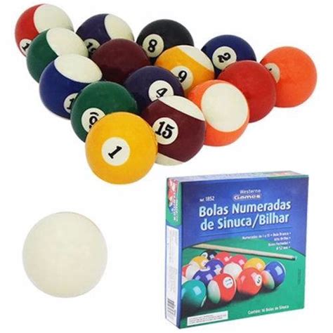 Bolas De Bilhar Numeradas Snooker Sinuca Mm Pe As R Em