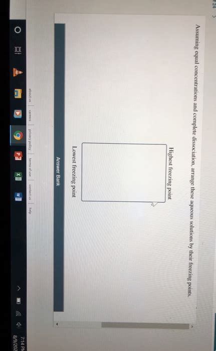 Solved 124 Assuming Equal Concentrations And Complete Chegg