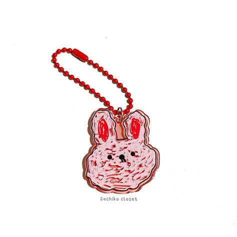 Jual Gantungan Kunci Acrylic Lucu Keychain Acrylic Bunga Bunny Shopee