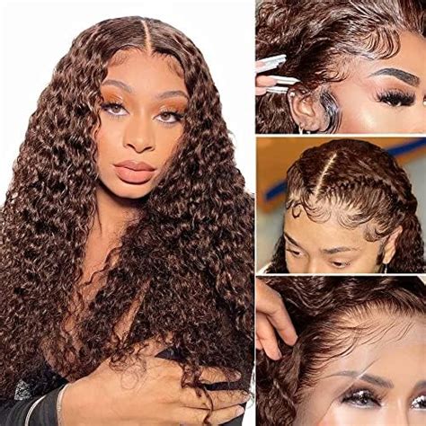 Amazon Honey Blonde Curly Lace Wig Human Hair Inch X Hd