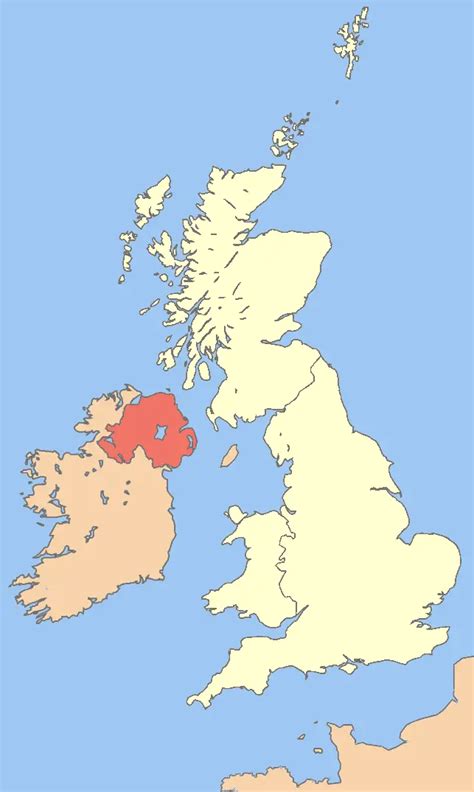 Uk Map Northern Ireland •