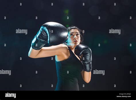 The female boxer training at sport club Stock Photo - Alamy