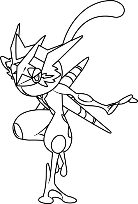 Dibujos De Ash Greninja De Pokemon Para Colorear Pintar E Imprimir