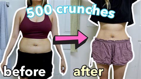 I Did 500 Crunches A Day Before And After Results YouTube