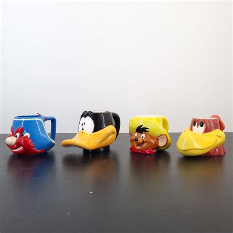 Set Of Four Looney Tunes Mugs