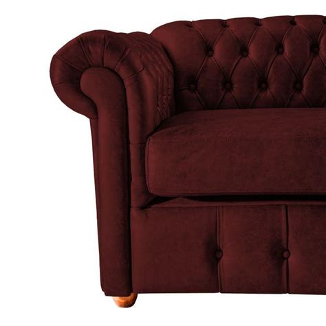 Sofá Chesterfield Capitone Luis XV Vicenzo Bordo Couro Eco 2M