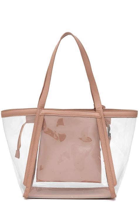 Bolsa Santa Lolla Transparente Nude Compre Agora Dafiti Brasil