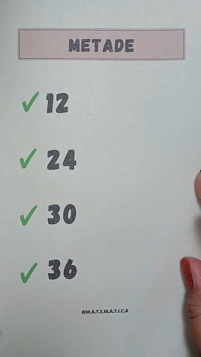 Qual A Metade De 36 - 🤯📚📐 Qual a metade de 36? #matemáticabásica #matemática #mathematica # ...