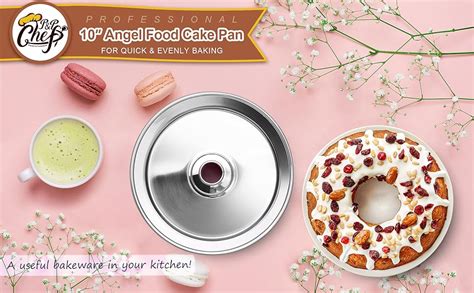 Amazon P P CHEF Angel Food Cake Pan Stainless Steel 10 Inch Cake