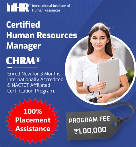 Certified Human Resources Manager Iihr Hr Training Institute Hr Courses Hr