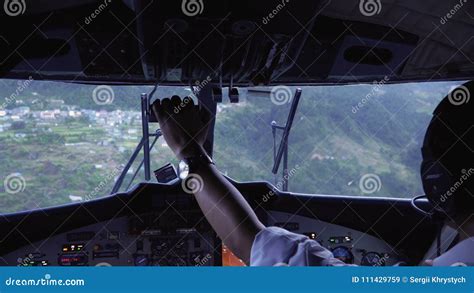 Landing Aircraft At Tenzing Hillary Airport In Lukla The Airport In