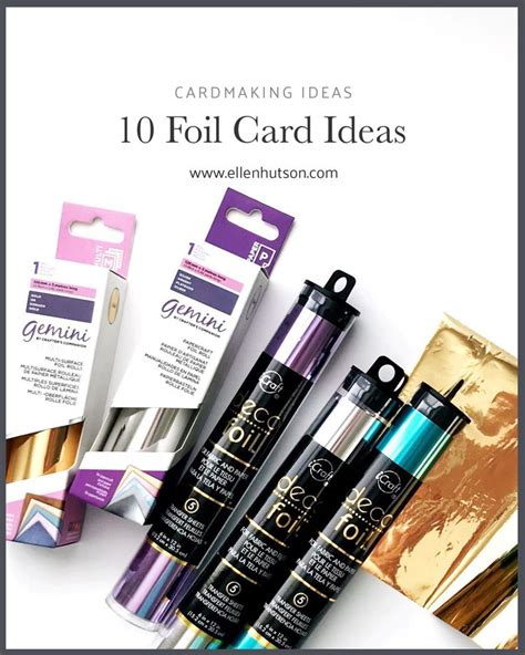 10 Ideas For Using Foil On Cards | Ellen Hutson | Doe het zelf, Knutselen