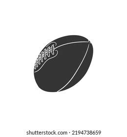 American Football Icon Silhouette Illustration Ball Stock Vector ...