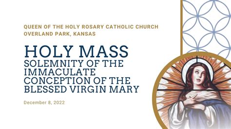 Holy Mass Solemnity Of The Immaculate Conception December 8 2022 Youtube